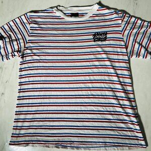 Santa Cruz Skateboards Graphic T-Shirt - Size Medium - Striped